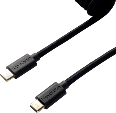 Keychron Coiled Aviator Cable 8K Rak Svart