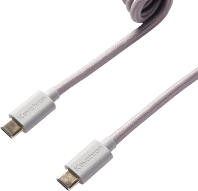Keychron Coiled Aviator Cable 8K Rak Grå