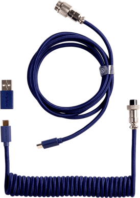 Keychron Coiled Aviator Cable 8K Rak Blå