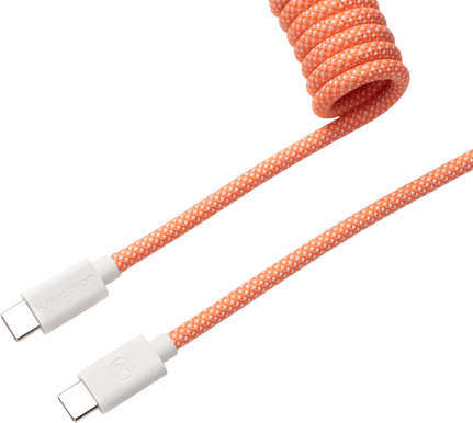 Keychron Coiled Aviator Cable 8K Rak Rosa/Orange