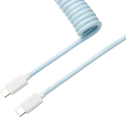 Keychron Coiled Aviator Cable 8K Rak Ljusblå