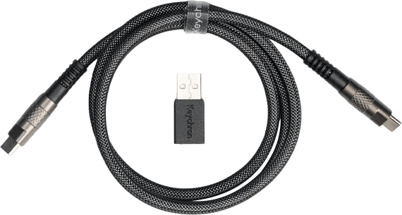 Keychron Double-Sleeved Geek Cable 8K Svart