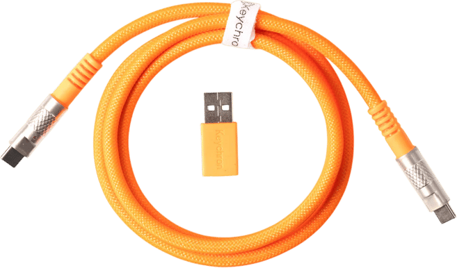 Keychron Double-Sleeved Geek Cable 8K Orange