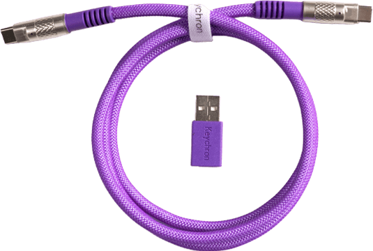 Keychron Double-Sleeved Geek Cable 8K Lila