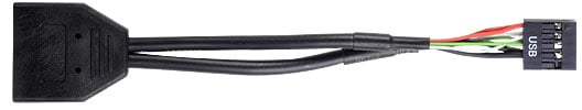 Silverstone Intern 19-pin USB 3.0 till USB 2.0 adapterkabel