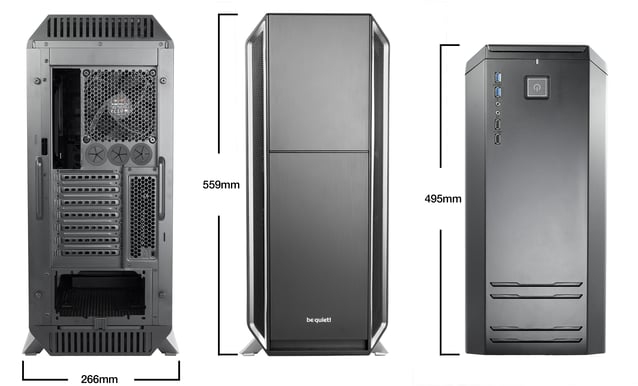 be quiet! Silent Base 800 Fönster Svart/Silver