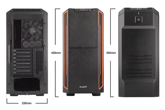 be quiet! Silent Base 600 Fönster Orange