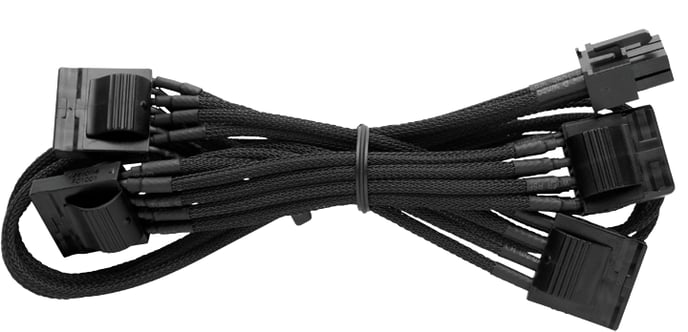 Corsair AX850/750/650 sleeved cables, Svart