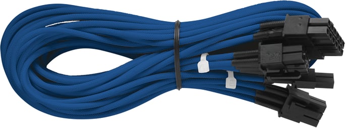 Corsair AX850/750/650 sleeved cables, Blå