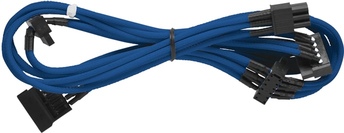Corsair HX/TXM/CXM sleeved cables, Blå