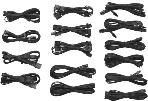 Corsair Sleeved cables, Svart
