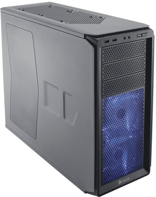 Corsair Graphite 230T Grå/Svart Blå LED, Fönster