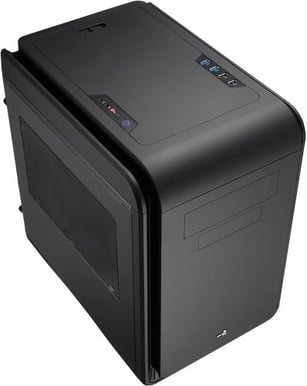 Aerocool DS Cube, Svart, fönstersida