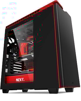 NZXT H440W Silent Ultra Svart/Röd
