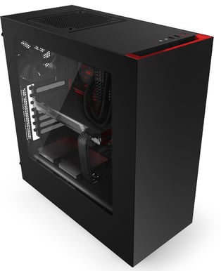 NZXT S340 Svart/Röd