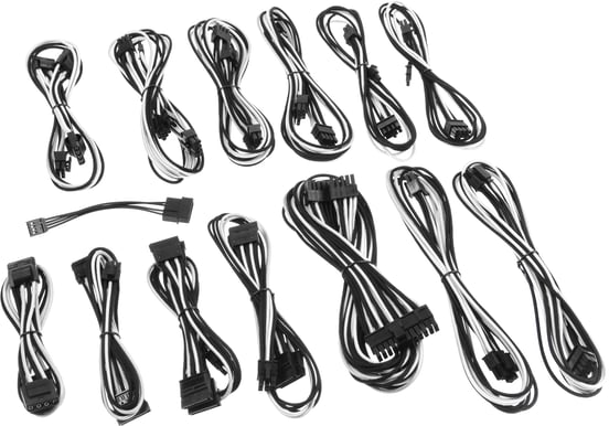 CableMod Seasonic-Series Platinum -Svart/Vit