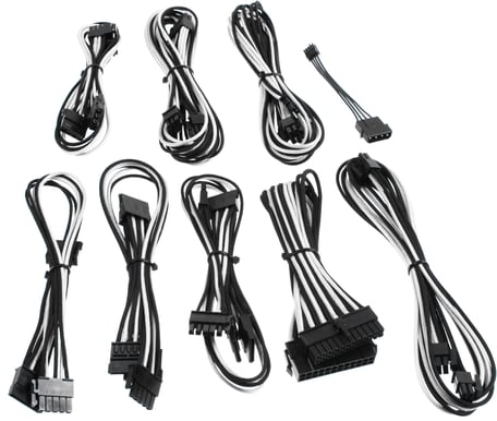 CableMod beQuiet-Series Straight Power -Svart/Vit