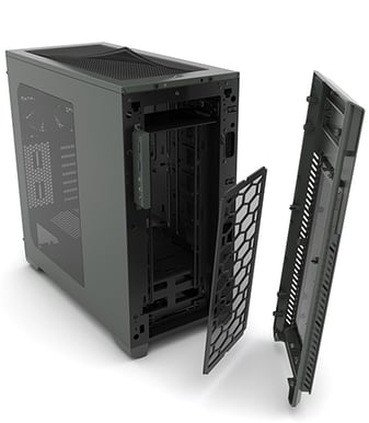 Phanteks Enthoo Pro M Titangrön fönster
