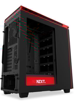 NZXT H440W Silent Ultra New Edition Fönster Svart/Röd