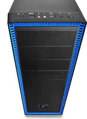 Deepcool Tesseract Svart/Blå med Blå LED