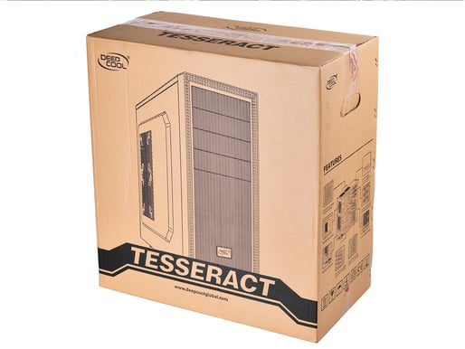Deepcool Tesseract Svart/Röd med Röd LED