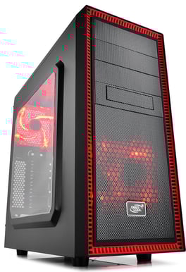 Deepcool Tesseract Svart/Röd med Röd LED