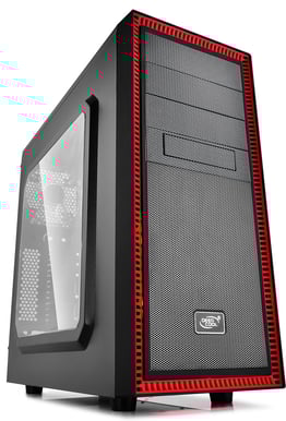 Deepcool Tesseract Svart/Röd med Röd LED