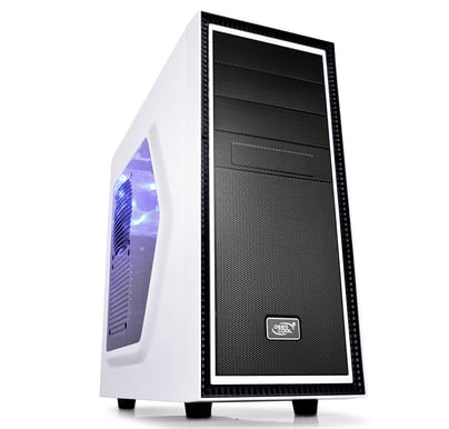 Deepcool Tesseract Vit/Svart med Blå LED