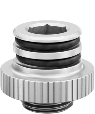 EK-Quantum Torque Push-In Adapter M 7 - Satin Titanium