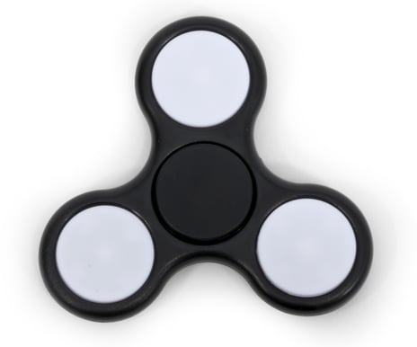 Fidget Spinner Svart - LED