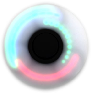 Fidget Spinner Svart - LED
