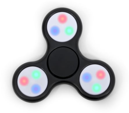 Fidget Spinner Svart - LED