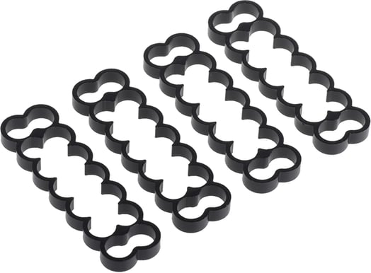 Alphacool Eiskamm Alu X14 4mm Svart 4st