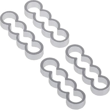 Alphacool Eiskamm Alu X4 Flat 4mm Silver 4st