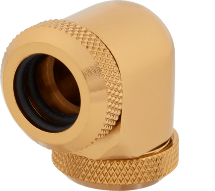 Corsair Hydro X Series XF Hardline 90° 12mm 2-pack - Guld