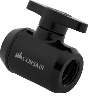 Corsair Hydro X Series XF Ball Valve - Svart