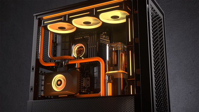 Corsair iCUE LINK XD6 RGB Elite Pump Reservoir Svart