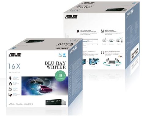 ASUS Intern BW-16D1HT Blu-Ray/DVD brännare Svart, Retail