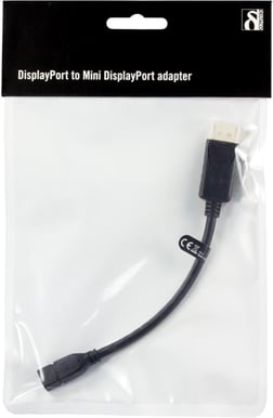 DELTACO Adapter DisplayPort ha till mini DisplayPort ho 0.15m