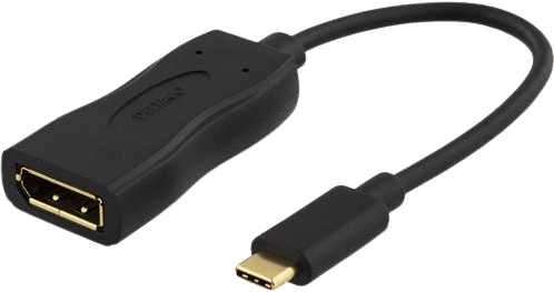 DELTACO USB 3.1 Adapter C ha till DisplayPort ho Svart