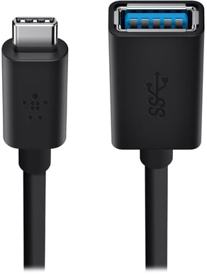 Belkin USB 3.0 Adapter C ha till USB A ho Svart