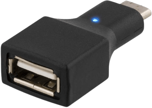 DELTACO USB 2.0 Adapter C ha till A ho Svart