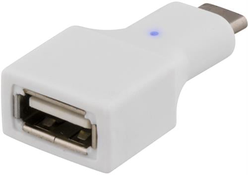 DELTACO USB 2.0 Adapter C ha till A ho Vit