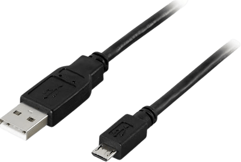 DELTACO USB 2.0 kabel A-micro B Svart 0.5 m