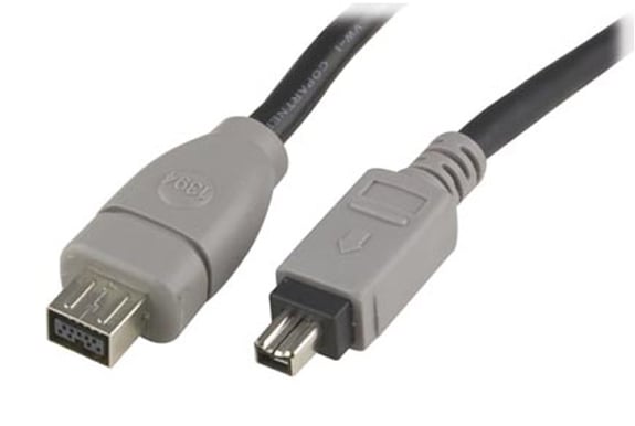 FireWire 800-kabel, 9-pin Bilingual - 4-pin, 3m