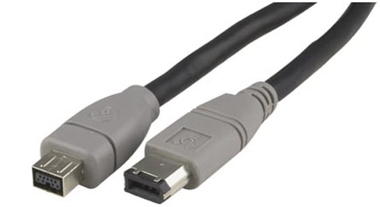 FireWire 800-kabel, 9-pin Bilingual - 6-pin, 3m