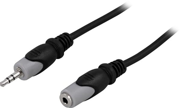 Audio-kabel 3.5mm ha-ho Svart 5m
