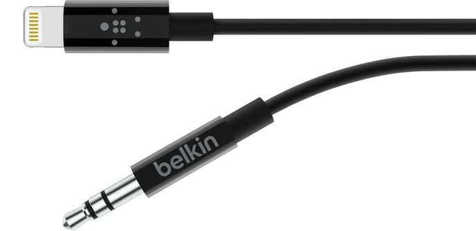 Belkin Lightning till 3.5mm Svart 1.8m