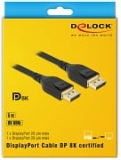 Delock DP cable 8K 60 Hz 5 m DP 8K cert.
