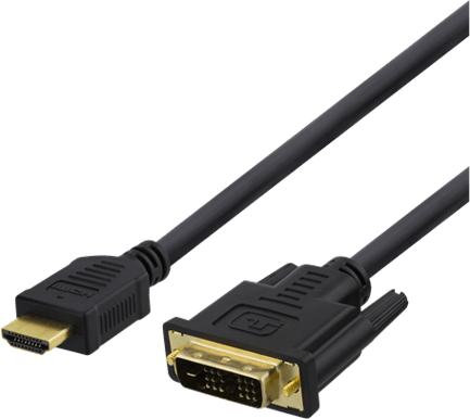 DELTACO DVI ha till HDMI ha Svart 3 m